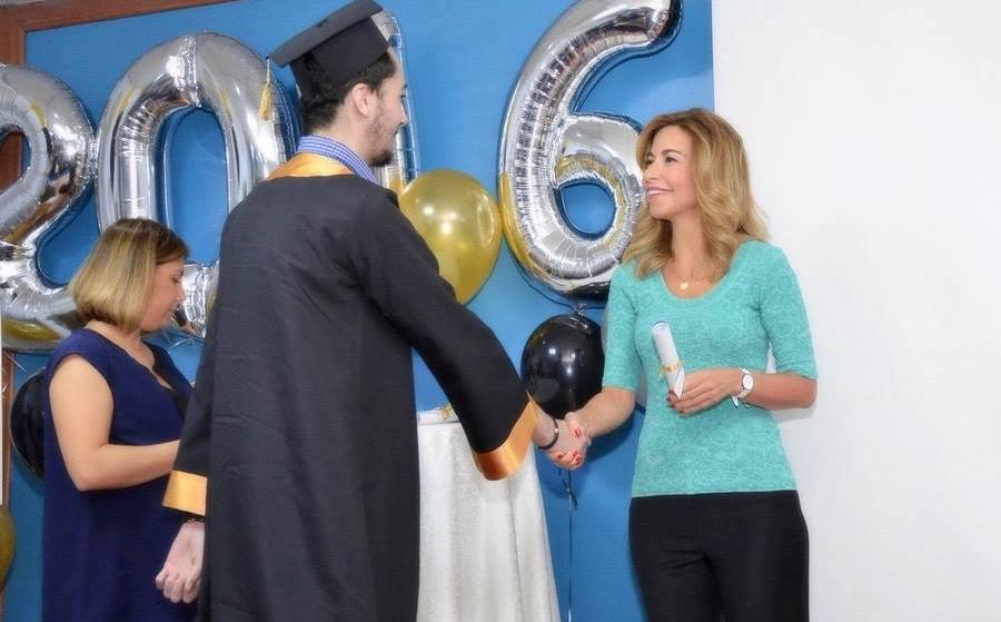 Princess Ghida Talal celebrates the graduation of KHCC's tawjihi students