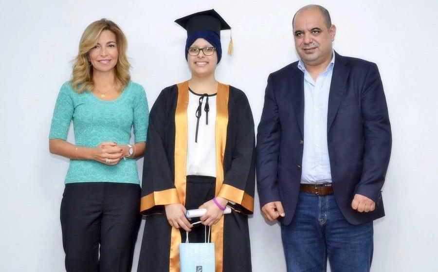 Princess Ghida Talal celebrates the graduation of KHCC's tawjihi students