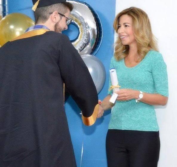Princess Ghida Talal celebrates the graduation of KHCC's tawjihi students