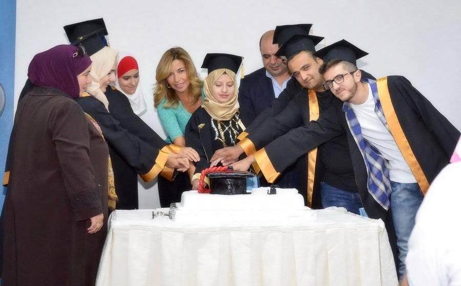 Princess Ghida Talal celebrates the graduation of KHCC's tawjihi students
