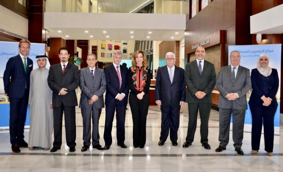 سمو الأميرة غيداء طلال تستقبل وفداً رفيع المستوى من ممثلين للبعثات الدبلوماسية والمنظمات الدولية في مركز الحسين للسرطان 